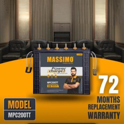 Massimo 200 Ah tubular Inverter Battery Office Usage