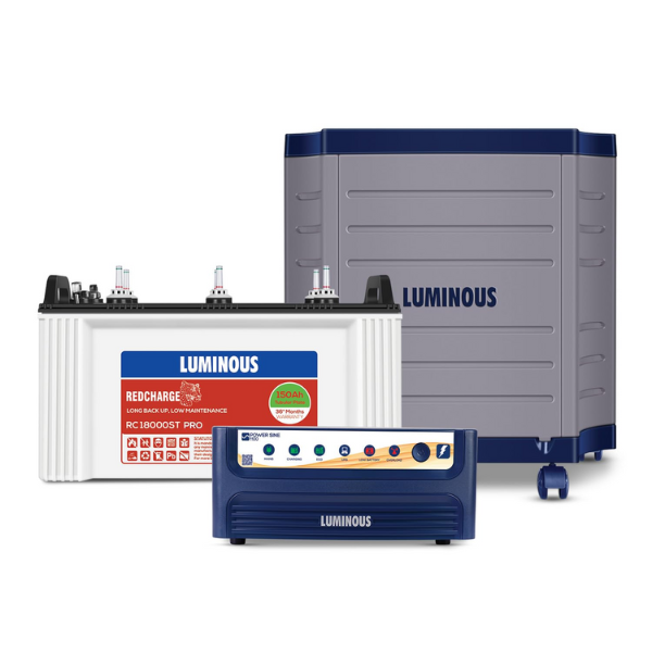 Luminous Inverter & Battery Combo with Trolley for Shop & Office